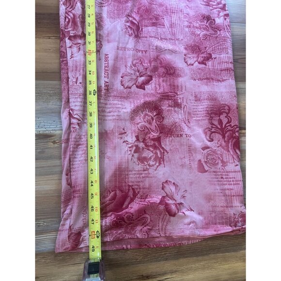 SHEIN Curve 0XL Pink Print Corset Maxi Dress Bodycon Mesh Long Sleeve Y2K - Picture 7 of 11